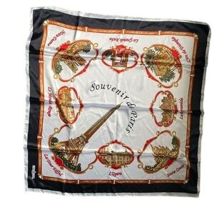 J Mico Sancho‎ Souvenir de Paris Landmarks 36 inch Square Scarf Souvenir Scarf